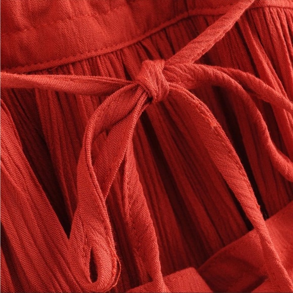 Closeout Sale !New! Red Swiss Dot Ruffle Halter Dress - Picture 8 of 8